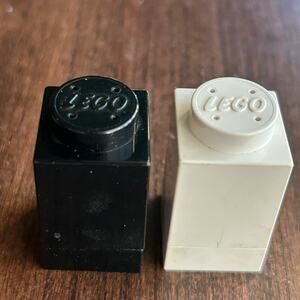 Black White Lego Plastic Salt & Pepper Shaker